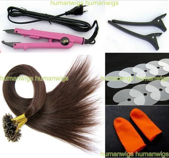 2019 Professional Hair Extension Fusion Kits,20inch,100 Remy U Tip